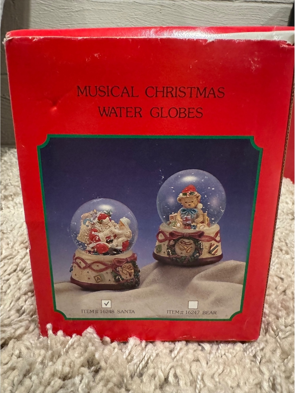 Musical Christmas Water Globe Santa Figurine